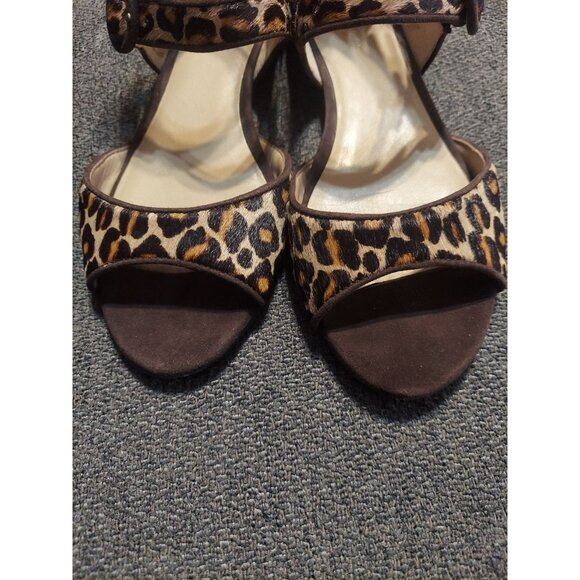 Ann Taylor Ivette Hcalf Mary Jane Flat M Size 6.5 Multi Brown Summer Sandals - Picture 2 of 7
